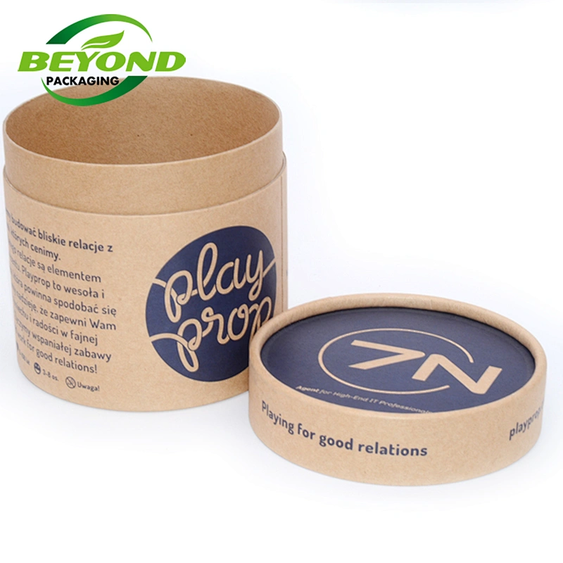 High Quality Tea Packaging Custom Round Paper Tube Bio Friendly Cardboard With Lid Bottle Cylinder Tea Box Tube Packaging