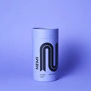 Custom Biodegradable Cylinder Cardboard Container For Tea Coffee Bean Oats Powder Paper Tube Cans Packaging