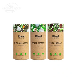 Custom Biodegradable Cardboard Eco -friendly Tea Cylinder Tube Packaging Round Box Wholesale Tea Bag Package