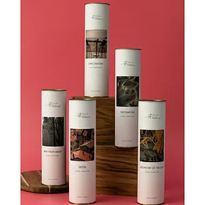 Custom Eco-friendly Biodegradable Cardboard Cylinder Food Grade Tube Packaging For Tea Loose Powder Almond Flour Powder Package