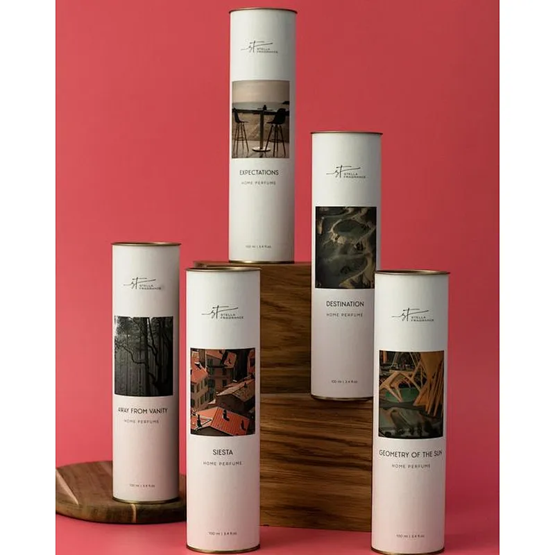 Custom Eco-friendly Biodegradable Cardboard Cylinder Food Grade Tube Packaging For Tea Loose Powder Almond Flour Powder Package