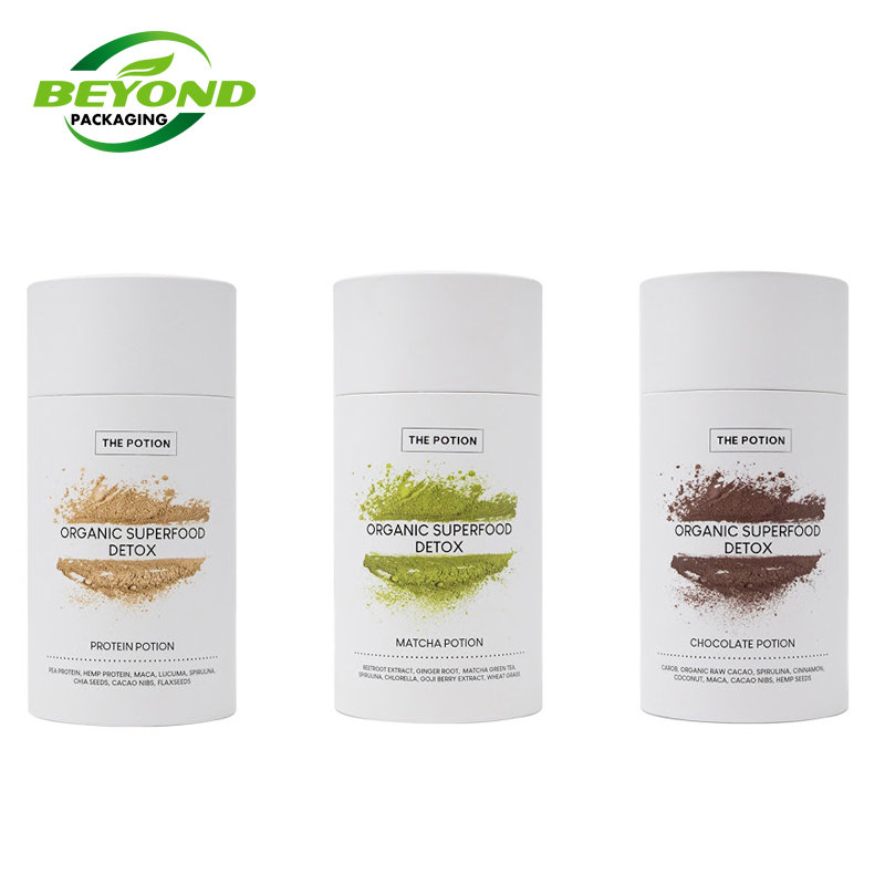 Eco friendly Biodegradable Cylindrical Custom Printing Logo Design Kraft Paper Tea Packaging For Dry Fruit Tea