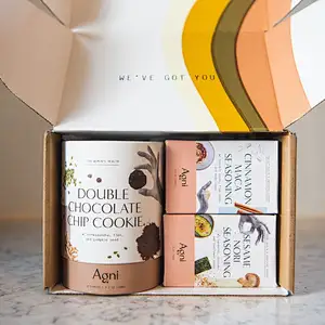 Custom Logo and Your Design Biodegradable Cardboard Cylindrical Packaging Box for Coffee and Chocolate Gift pack