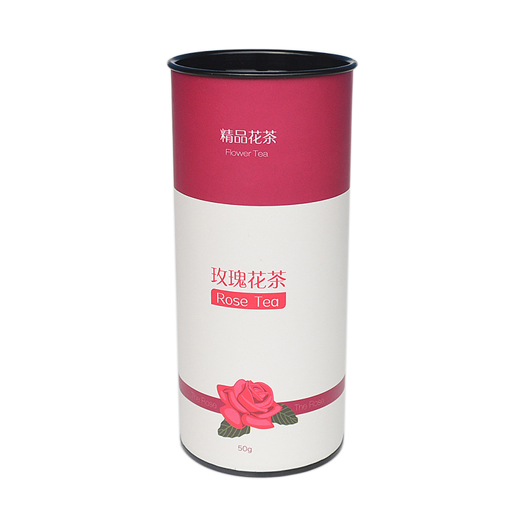 Custom Metal Lid Aluminum Foil  Cardboard  Cylinder Biodegradable  Food Grade Gift Kraft Paper Tube For Tea Coffee Packaging