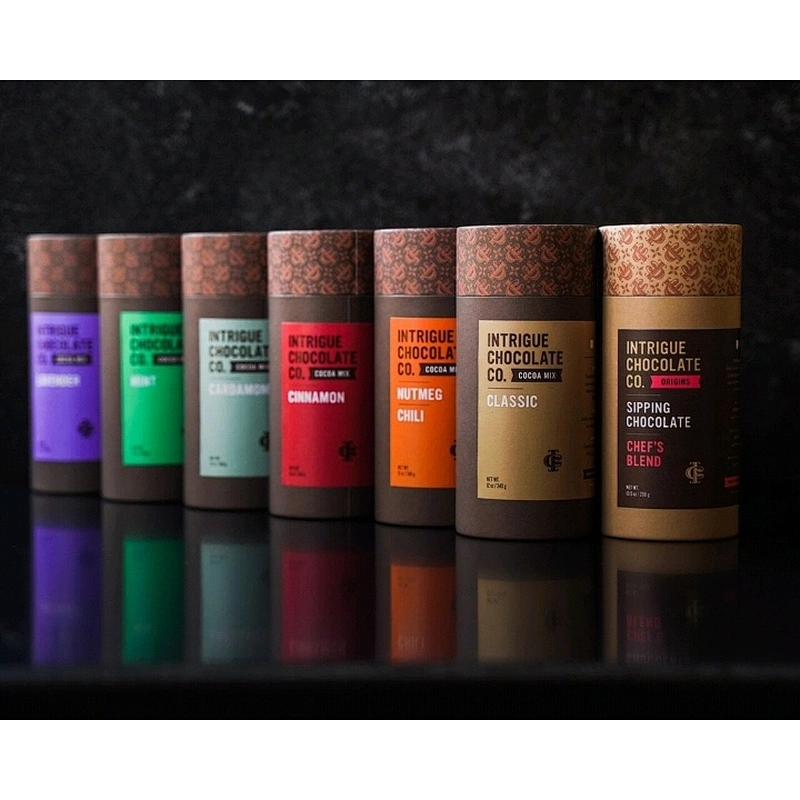 Wholesale biodegradable custom round box paper tube cardboard food kraft paper packaging chocolate packaging box