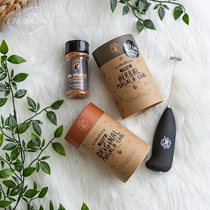 Custom Design Kraft Brown Round Cylinder Packaging Gift Box Recycle Food Paper Tube Canister with Lid