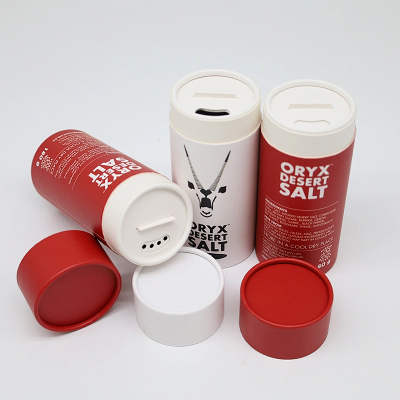 Customized Biodegradable Seasoning Powder Food Grade Kraft Paper Container With High Quality Paper Tube With Shaker