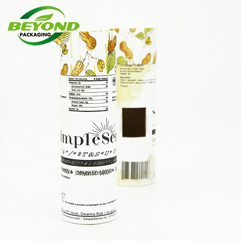 Wholesale Customized Recycled Round Kraft Paper Cardboard Tube Box For Cosmetic Oil Glass Bottle Packaging