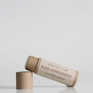 Biodegradable Food Grade Push Up Paper Tube Packaging For Lip Stick/Lip Balm With Wax Paper Inside With High Quality