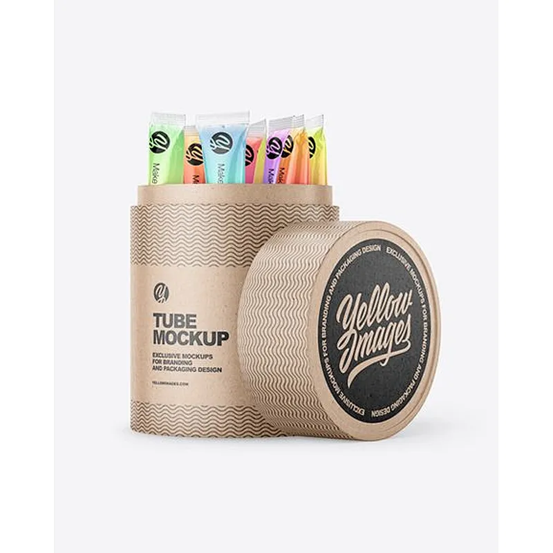 Custom Biodegradable Cardboard Tea Kraft Paper Tube Container for Coffee Bean Loose Tea Herd Cylinder Tube Box Packaging