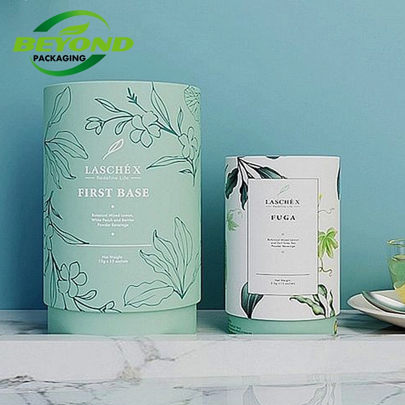 Eco- Friendly Recycled Food Grade Cardboard Packaging Box for Tea Sleeve Paper Round Cylinder Kraft Tubes