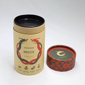 Customized Round Recycled Cardboard Cylinder Packaging Standard Air Tightness Tea Food Grade Paper Tube Package