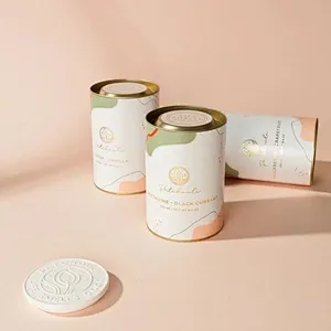 Eco Friendly Custom Cookies Paper Tube Food Grade Quality Round Packaging Paper Cardboard Tube