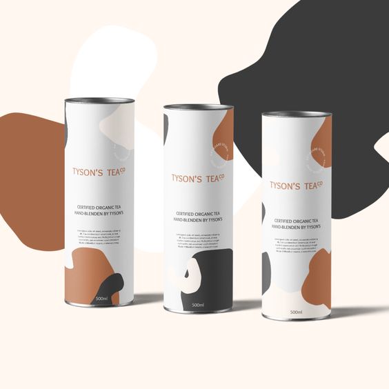 High Quality Biodegradable Customized Eco Friendly Kraft Paper Packaging Tube Tea Cans With Metal Lid Packaging