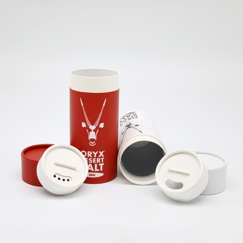 Customized Biodegradable Seasoning Powder Food Grade Kraft Paper Container With High Quality Paper Tube With Shaker