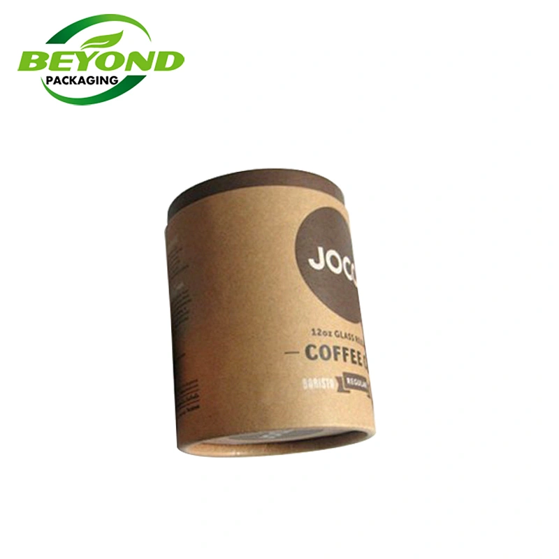 Custom Kraft Cardboard Cylinder Paper Tube Box Cylindrical Packaging fro Tea Eco-friendly  Biodegradable Recycled Packaging