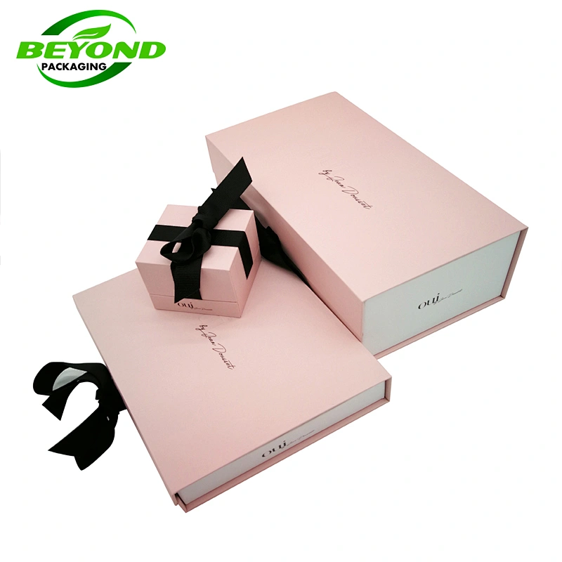 Custom Logo Ribbon Magnetic Closure Packaging Gift Box Packaging Paper Cardboard Coated Luxury Paper Box Packing