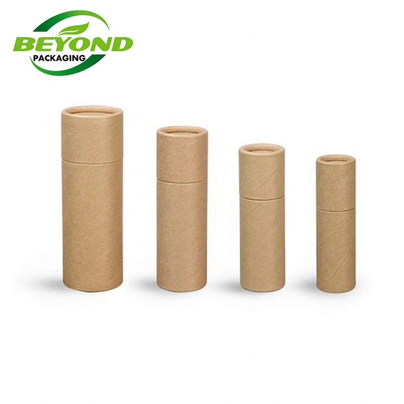 Customized Eco Friendly Recoverable Packaging Gift Paper Tube Perfume Cylinder Cardboard Round Kraft Paper Box