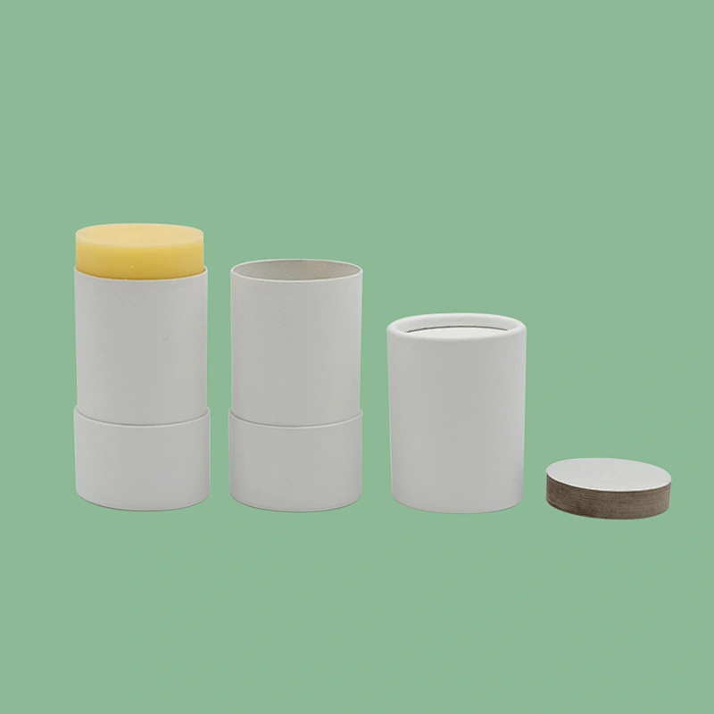 Customized Oval Deodorant Stick Container Eco Friendly Kraft Paper Cylinder Packaging Cardboard Push Up Paper Tube