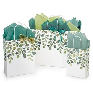 Wholesale Custom Design High Quality Eco Friendly Shopping Paper Bag Packaging With Rope Handle For Gift Birthday