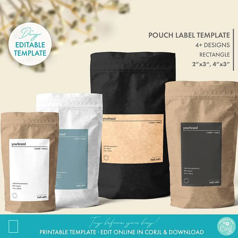 Snack Food Packaging Stand Up Kraft Paper Bag Coated PE Resealable Zip Lock Food Storage Packaging Pouches Bag With Clear Window