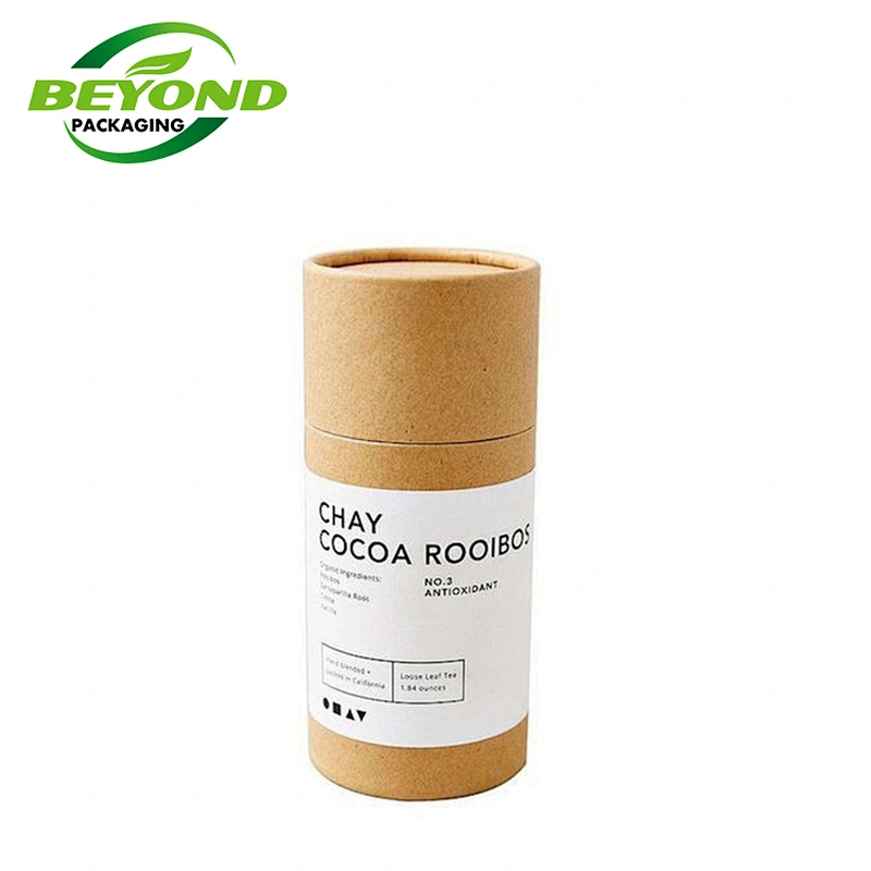 Customized Eco Friendly Recoverable Packaging Gift Paper Tube Perfume Cylinder Cardboard Round Kraft Paper Box