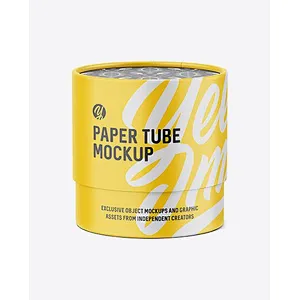 Customized Biodegradable Beautiful Design Kraft Brown Cylinder Cardboard  Packaging Tea Recycle Food Grade Kraft Paper Tube