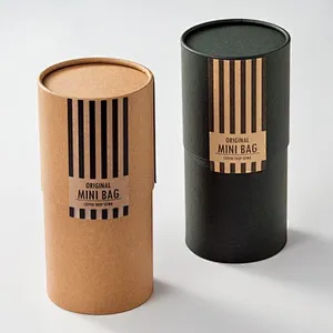 Wholesale Free Design Empty Custom Biodegradable Paper Tea Box Kraft Tube For Food Cylinder Paper Tube Packaging