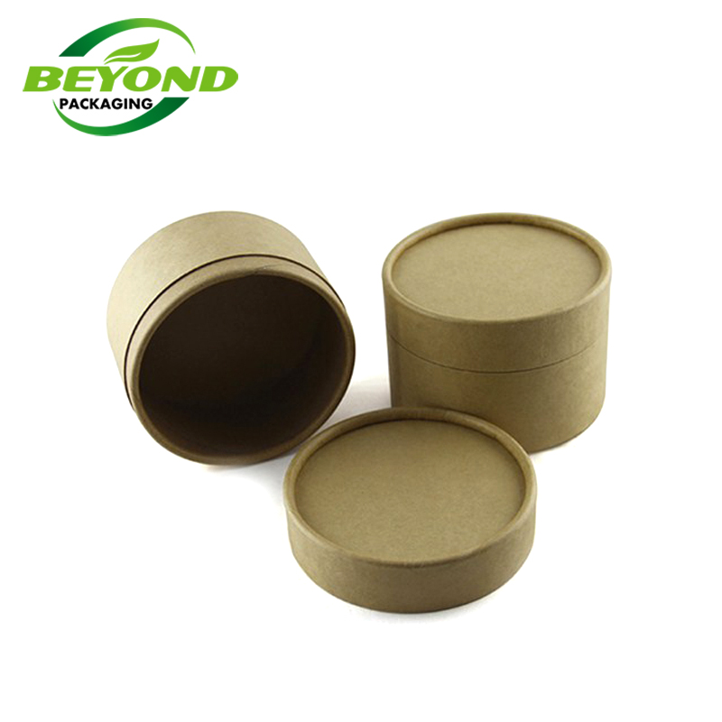 Custom Wax Lined Food Grade Biodegradable Kraft Cardboard Skincare Cosmetics Cream Jar Paper Tube Packing
