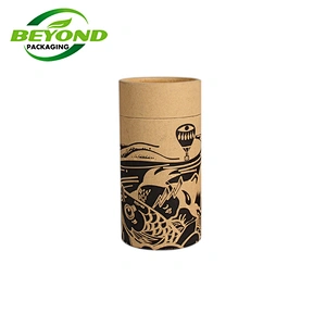 Custom Biodegradable Food Packaging for  Eco Friendly kraft Paper Cardboard Tube Container Cylinder Packaging Box