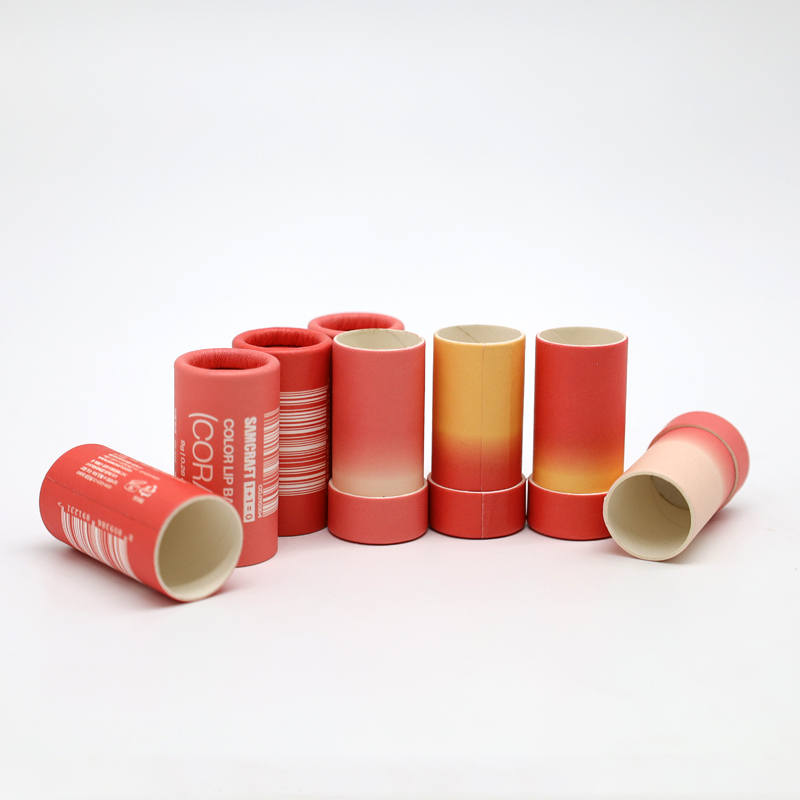 Eco Friendly White Brown Paperboard Push Up Paper Tube For Deodorant Lip Balm Deodorant Paper Tube Packaging