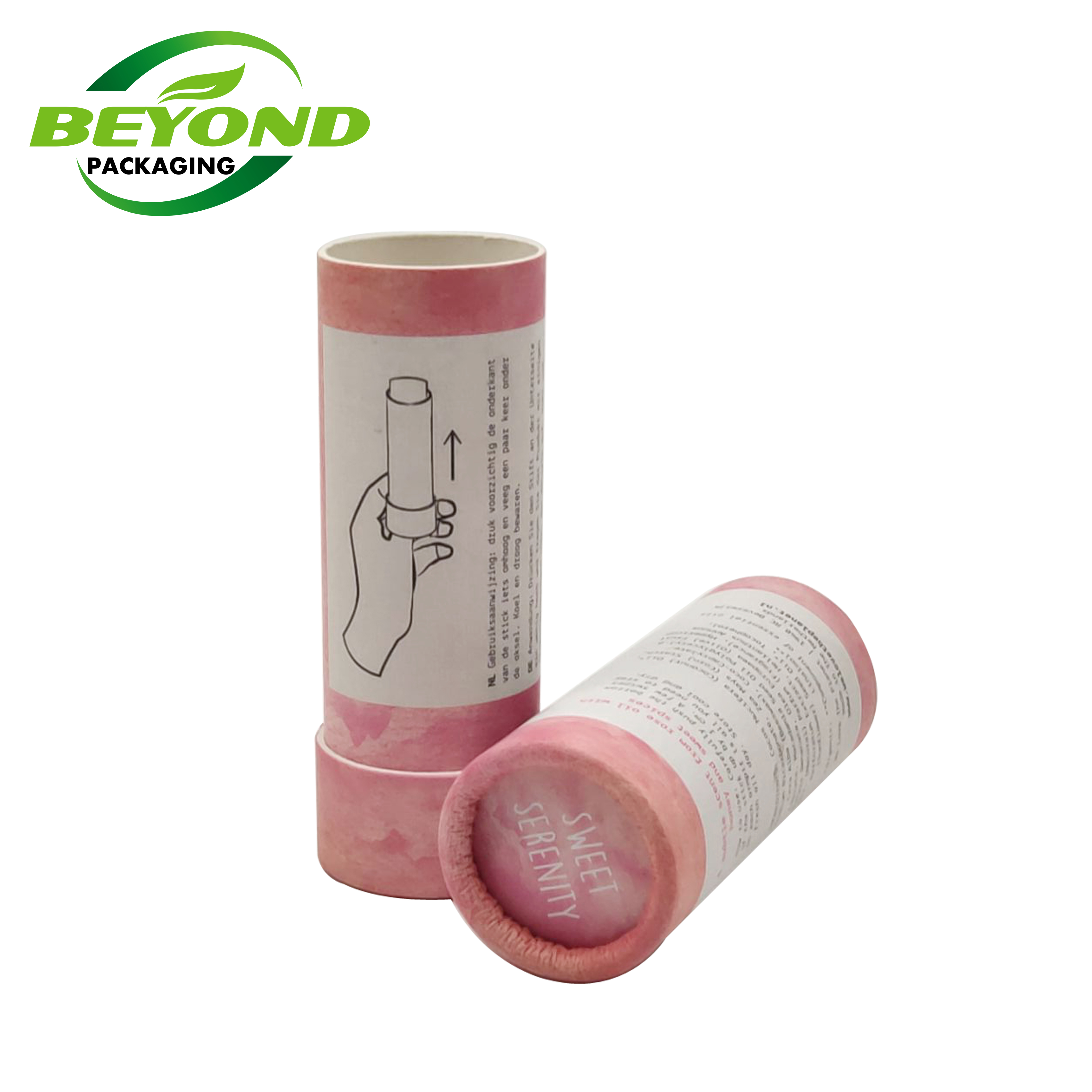 Eco-friendly high quality mini cardboard push up paper tube custom paper Lip balm tube for lip balm