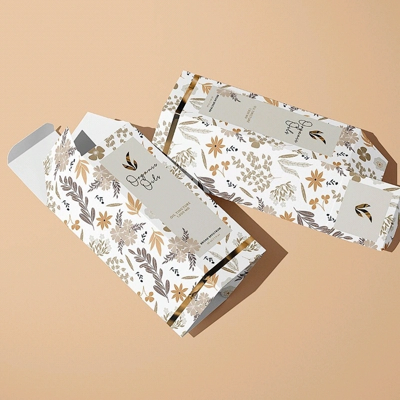 Custom Cardboard Paper Box Eco-friendly Packing for  Baby Lotion Hand Cream Lotion Essential Oil Bottle Packing