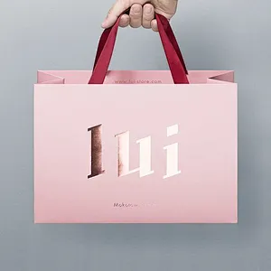 New Design Gift Paper Christmas Shopping Bag With Handle,Recycled Custom Printing Kraft Paper Bag Packaging