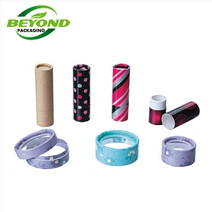 Custom Kraft Cardboard push-up Paper Tube Lip Balm Container Eco Friendly Biodegradable Recycled Cylindrical Packaging