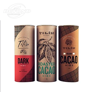 Customized Eco Friendly Food Grade Quality Round Packaging Kraft Paper Cardboard Tube For Coffee/Protein Powder