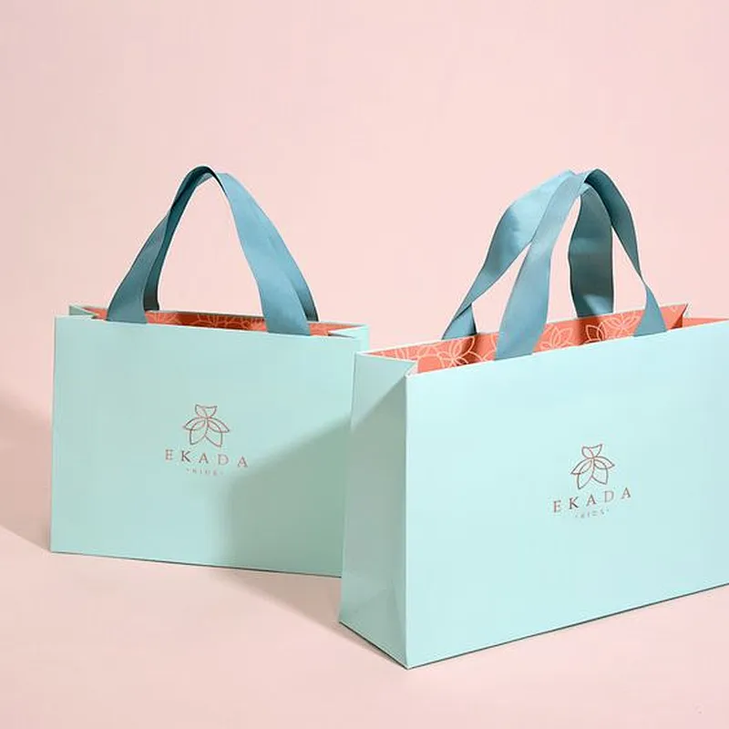 Eco-Friendly Custom Size Promotion Luxury Thank You Clothing Retail Gift Shopping Jewelry Paper Bag With Handle
