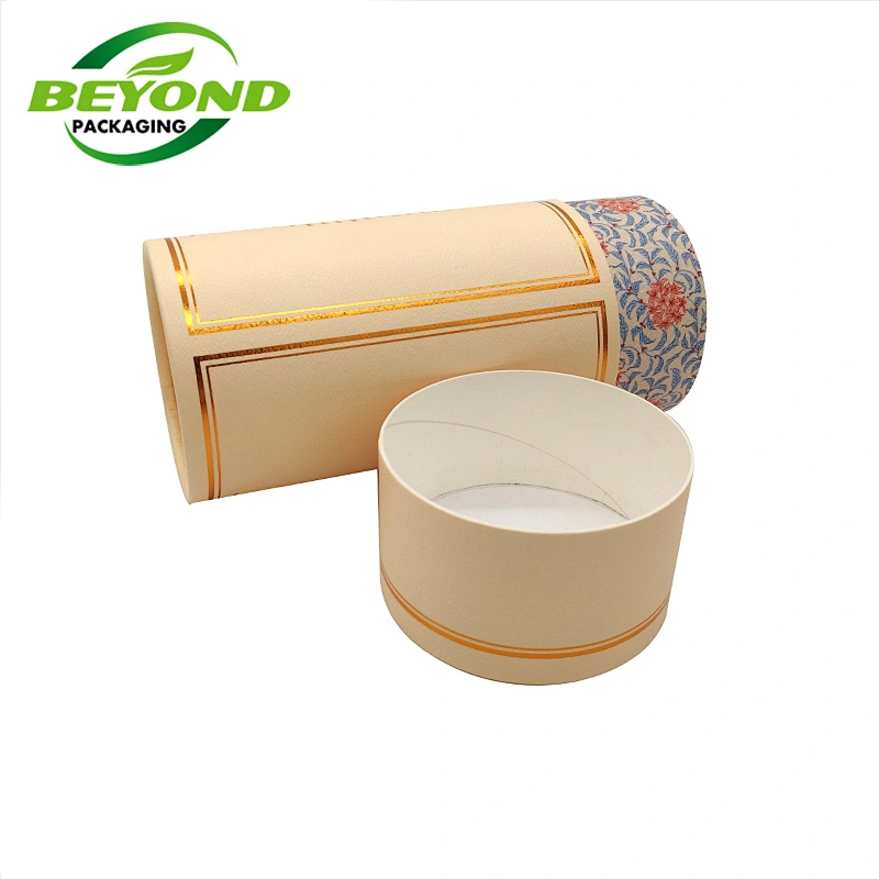 Custom Food Grade Biodegradable Cardboard Paper Tube Empty Loose Tea Packaging Customized Tea Pack Round box Wholesale Cardboard