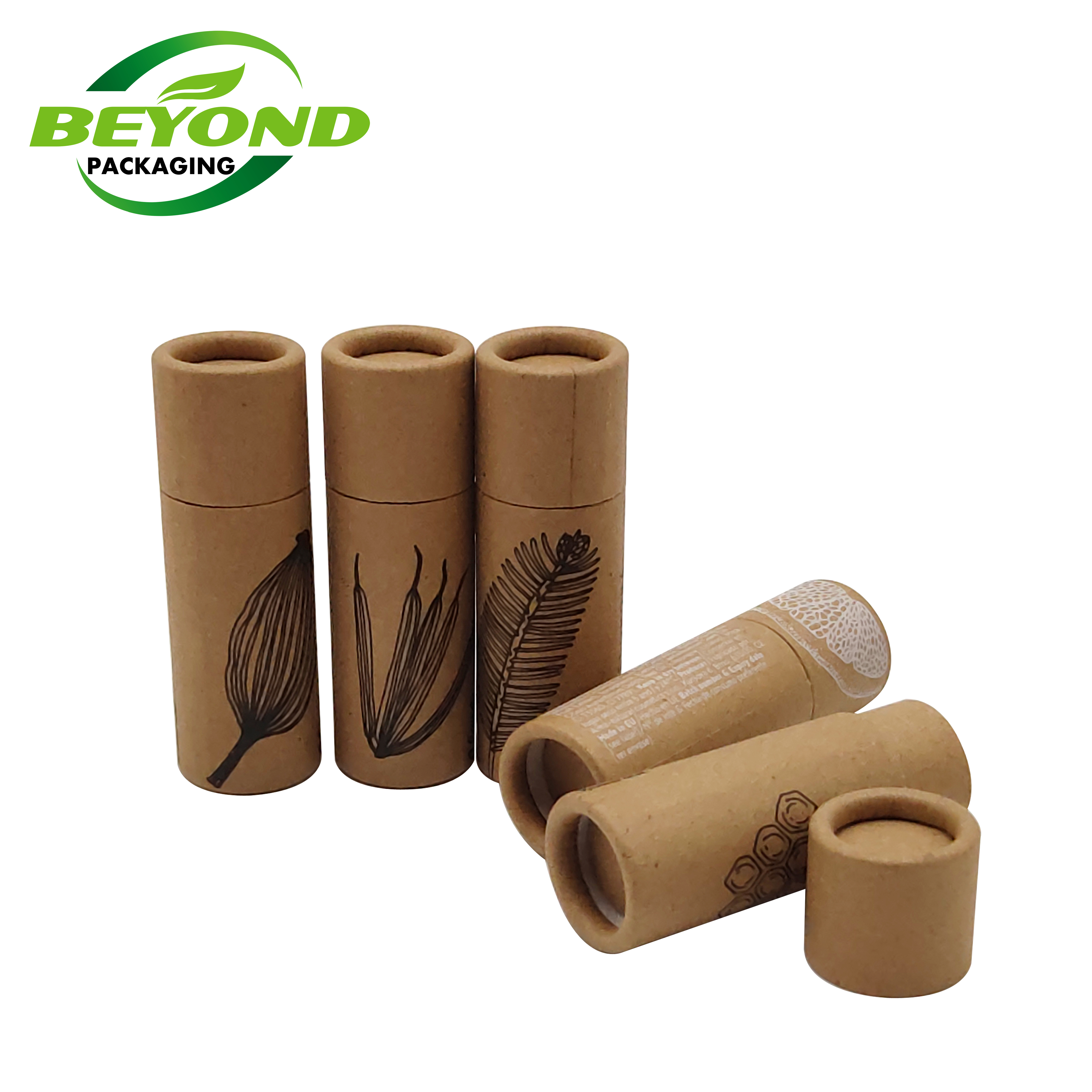 Eco Friendly Custom Good Price  kraft Lip Balm Push Up Paper Tube Packaging Box Cosmetic for Lipstick