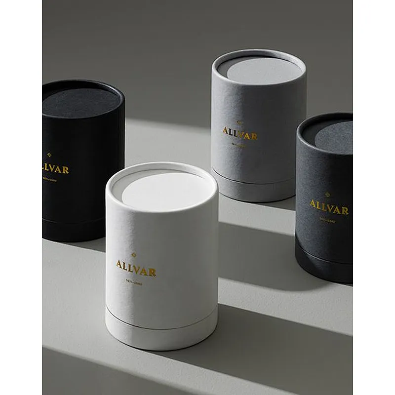 Custom Eco-friendly 100% Recycled Round Cylinder Cardboard Kraft Paper Coffee Tube Packaging  Box Food Grade for Tea