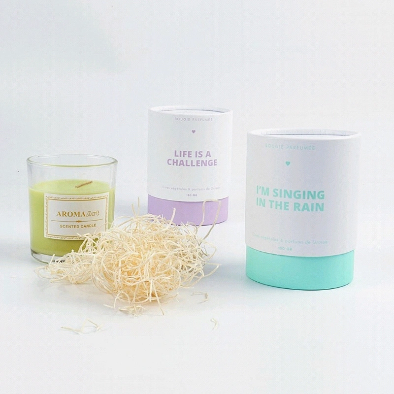Eco Friendly Customized Design Food Grade Kraft Matte Tea Round Boxes Paper Tube Can Cylinder Metal Lid Packaging