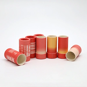 Multipurpose Wax Paper Liner 3oz Push Up Tube Solid Perfume Empty Container 60grams Cardboard Lip Balm Tube Packaging