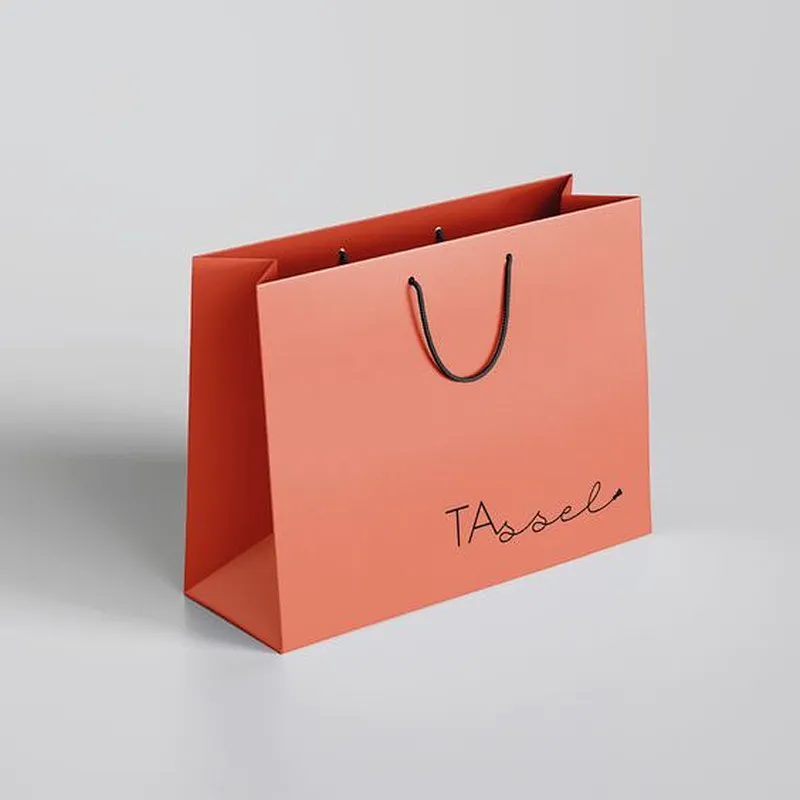New Design Gift Paper Christmas Shopping Bag With Handle,Recycled Custom Printing Kraft Paper Bag Packaging