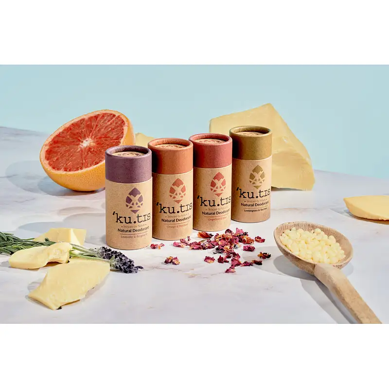 Custom Logo and Private Label Push up Deodorant Stick Paper Tube Containers for 60g Deodorant  Brown Kraft Paper tube 2 oz
