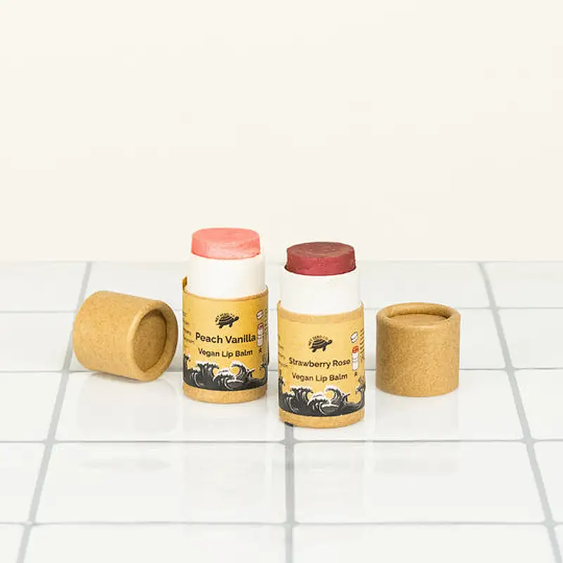 Custom Logo and Private Label Push up Deodorant Stick Paper Tube Containers for 60g Deodorant  Brown Kraft Paper tube 2 oz