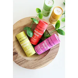 Custom Honey Pot Lip Balm Paper Container Round Deodorant Push up Paper Tube Cylinder Cardboard Box Biodegradable Packaging