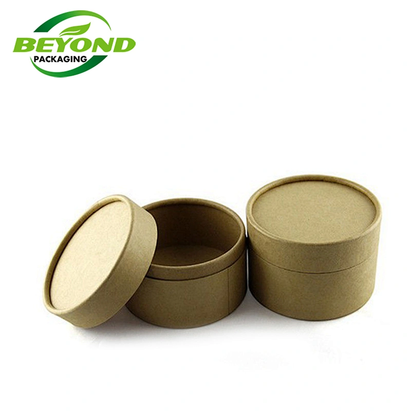 Custom Wax Lined Food Grade Biodegradable Kraft Cardboard Skincare Cosmetics Cream Jar Paper Tube Packing