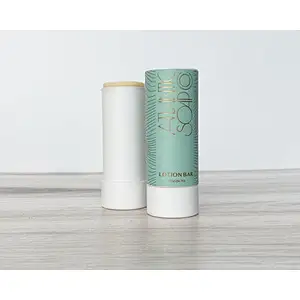 Biodegradable Customized Pattern Eco Friendly Mini Skincare Lip Gloss Deodorant Stick Container Packaging Push Up Paper Tube