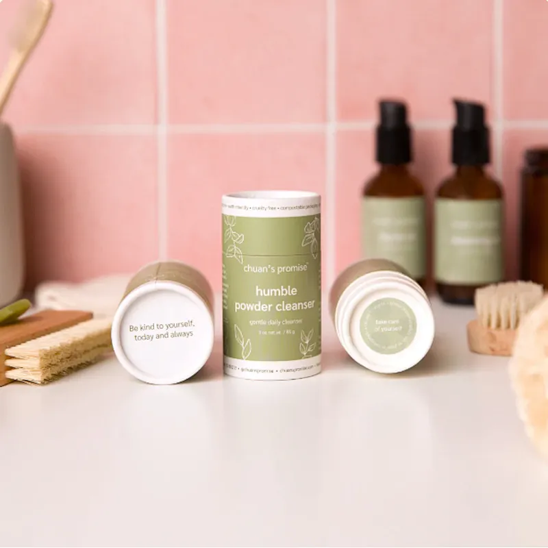 Eco Friendly Cardboard Push Up Deodorant Cosmetic Containers Kraft Lip Balm Sunscreen Kraft Paper Tube Packaging