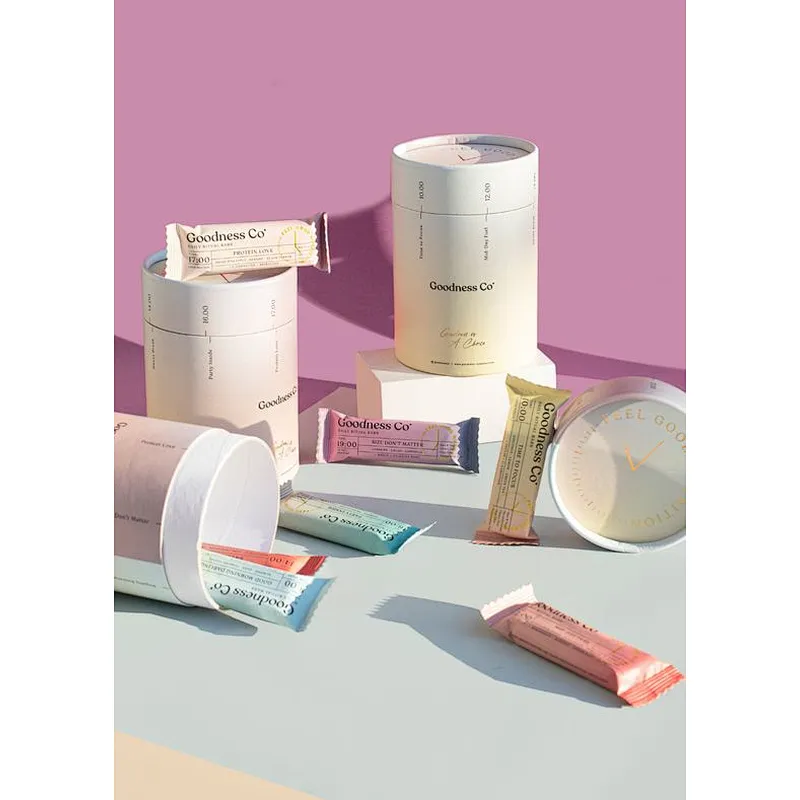 Custom Food Grade Cardboard Tube Packaging Cylinder Gift Tube Coffee Tea Box Cylindrical Cardboard Tube Eco-friendly Packaging